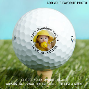 Grandma Best Ever Modern Personalised Photo Golf Balls