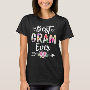 Grandma Best Gram Ever Mothers Day Flower Women T-Shirt