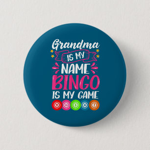 Grandma Bingo Player Funny Bingo Quote Design  6 Cm Round Badge