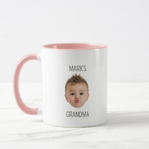 Grandma Birthday, Baby Face Dady Gift, Custom Face Mug