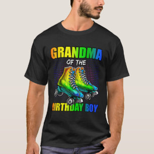Grandma Birthday Boy Roller Skating Birthday Match T-Shirt