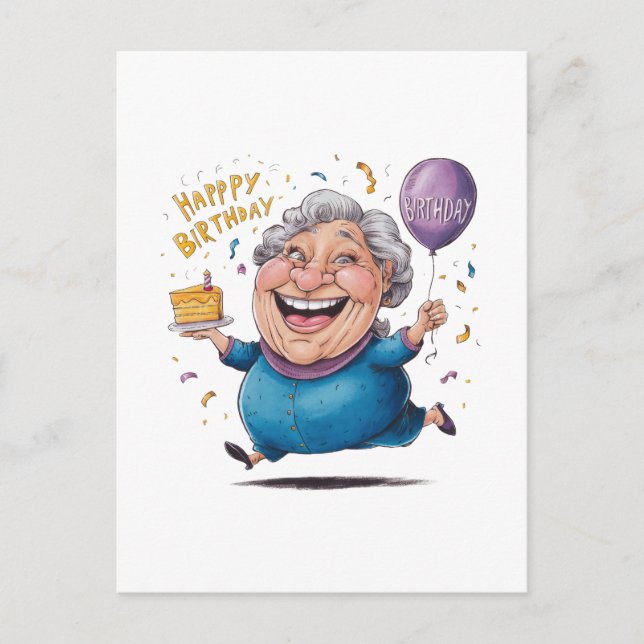 Grandma Birthday Celebration Postcard (Front)