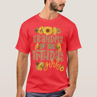 Grandma Birthday Girl Sunflower Birthday Party The T-Shirt