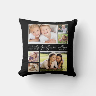 Grandma Black Photo Cushion