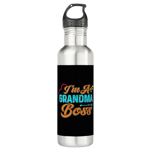 Grandma Boss Granny Super Grandma 710 Ml Water Bottle (Front)