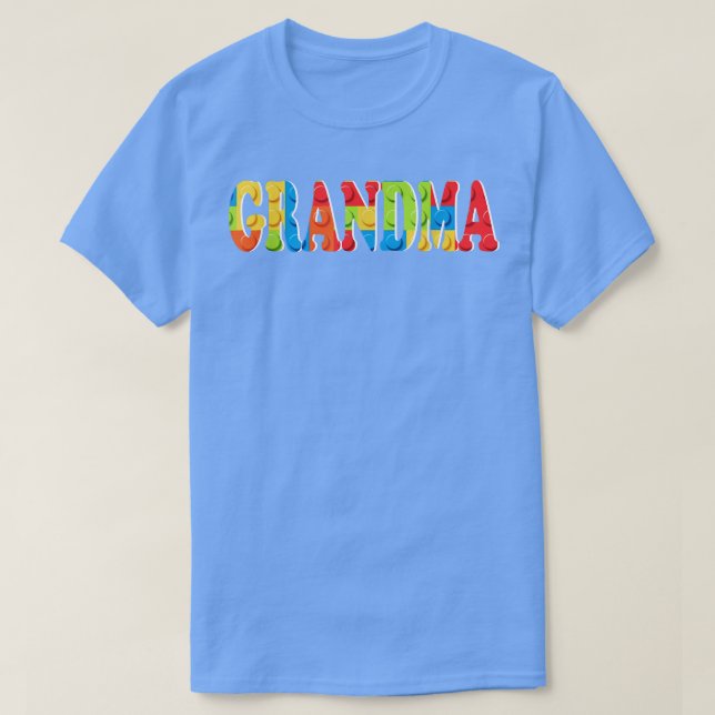 Grandma Brick Builder Funny Blocks Master Builder  T-Shirt (Design Front)