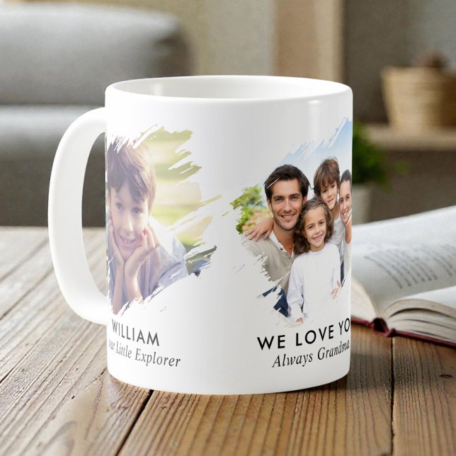  Grandma Brushstroke 3 Photo Coffee Mug (Grandma Brushstroke 3 Photo Coffee Mug)