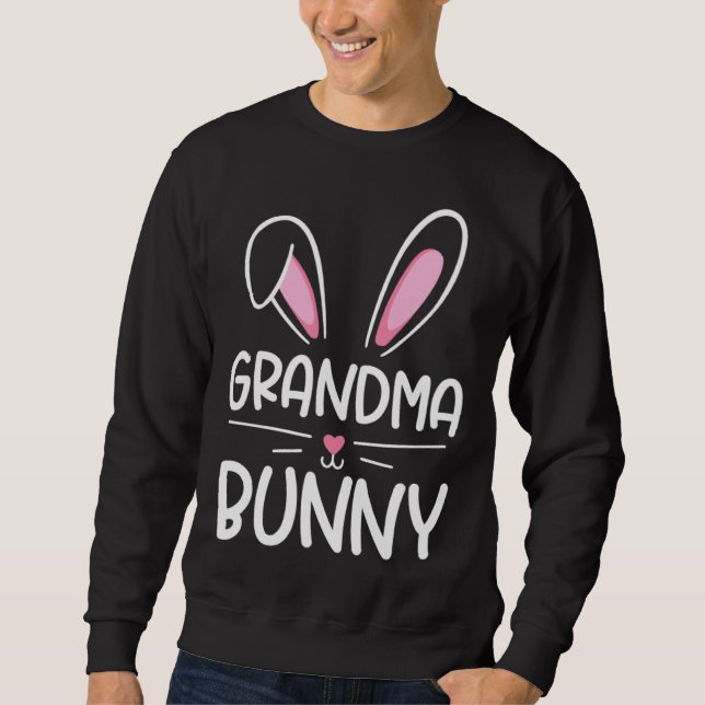 Grandma Bunny Happy Easter Day Men Women Matching  Sweatshirt (Front)