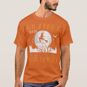 Grandma By Day Witch By Night Women Halloween 198 T-Shirt