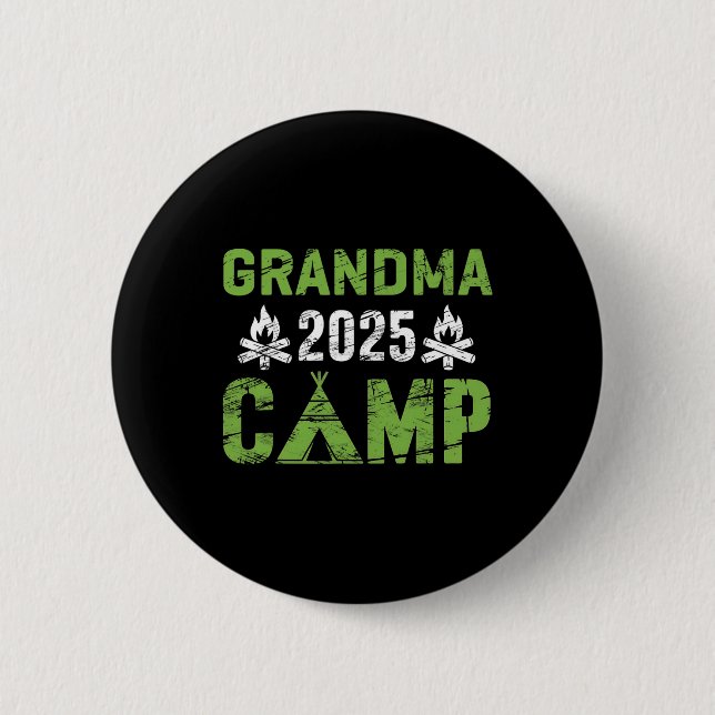 Grandma Camp 2025 Family Vacation Summer Camping C 6 Cm Round Badge (Front)