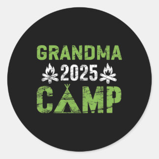 Grandma Camp 2025 Family Vacation Summer Camping C Classic Round Sticker