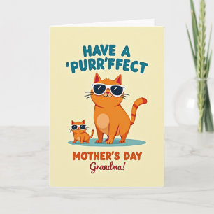 Grandma Cat Mothers Day Card