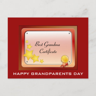 Grandma Certificate Postcard (Personalise)