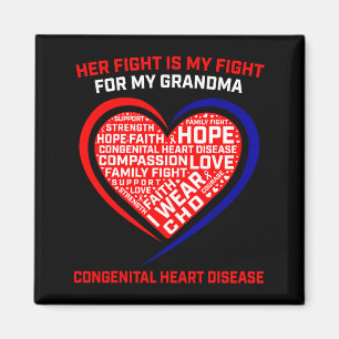 Grandma Chd Awareness Month Products Heart Disease Magnet