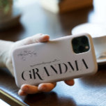 Grandma | Chic Boho Lettering & Floral iPhone 15 Pro Case<br><div class="desc">Sleek phone case features modern typography that says "my greatest blessings call me grandma, " with a cute floral line art arrangement. Blush pink background can be changed to any colour. Personalise with your custom message. Use the design tools to choose any background colour, add photos, change text fonts and...</div>