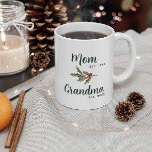 Grandma Christmas Holiday Keepsake Custom Coffee Mug