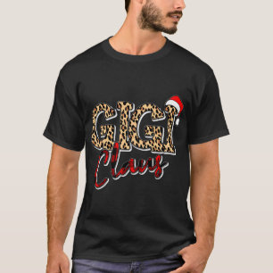 Grandma Christmas Santa Hat Gigi Claus Leopard Buf T-Shirt