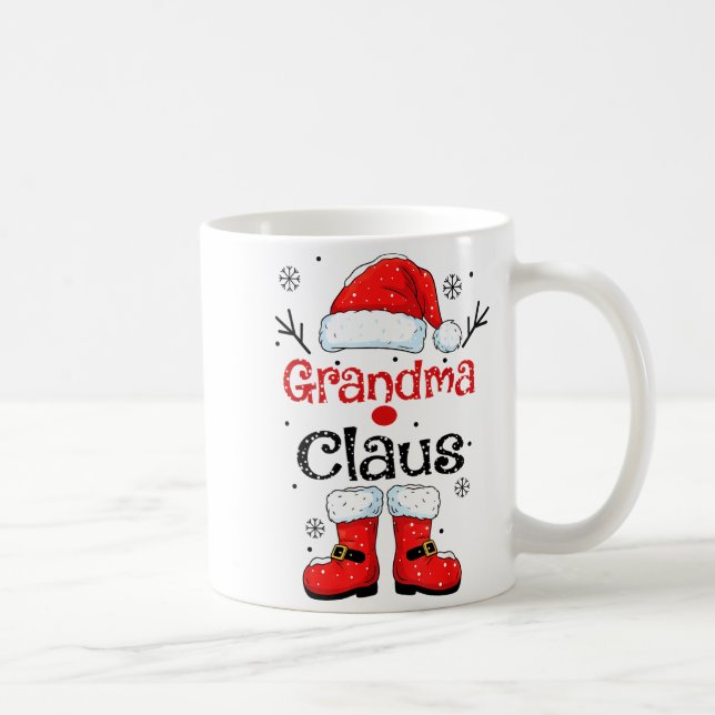 Grandma Claus Christmas Costume Pajama Family Matc Coffee Mug (Right)