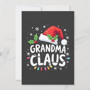 Grandma Claus Christmas Family Union Outfit  Invitation