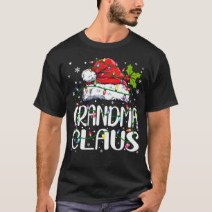 Grandma Claus Christmas Lights Family Matching T-Shirt