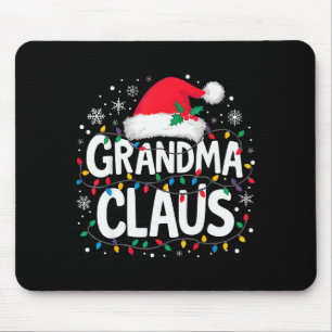 Grandma Claus Christmas Lights Santa Family Matchi Mouse Pad