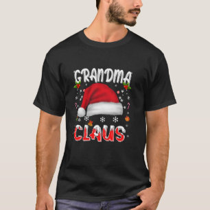 Grandma Claus Christmas Santa Family Matching Paja T-Shirt