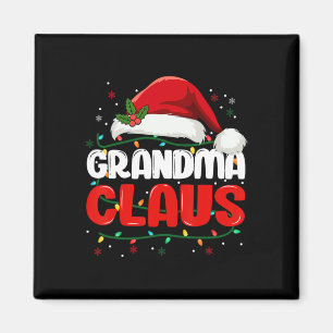 Grandma Claus Christmas Xmas Santa Women Family Ma Magnet