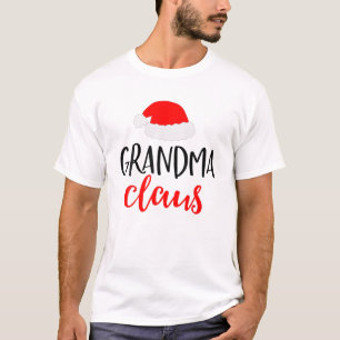 Grandma Claus Funny Christmas Pajamas Pjs Grandma T-Shirt
