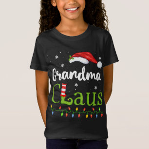 Grandma Claus Santa Pyjamas Funny Gift Idea Christ T-Shirt