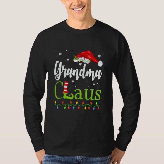 Grandma Claus Shirt Christmas Pajama Family (Front)