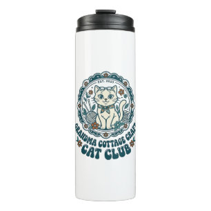 Grandma Cottage Craft Cat Pet Lover Shirt Art - Gr Thermal Tumbler