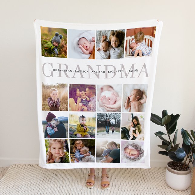 Grandma Custom Personalised Fleece Blanket (Creator Uploaded)