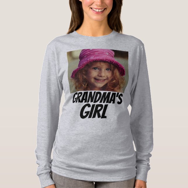 GRANDMA CUSTOM T-SHIRTS - ADD GRANDCHILD'S PHOTO (Front)