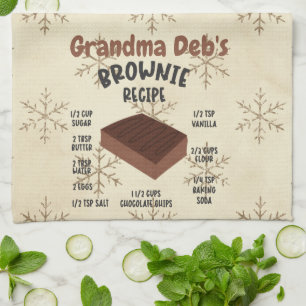Grandma Deb's Brownie Recipe Kitchen Towel