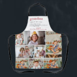 Grandma Definition | 8 Photo Personalised Apron<br><div class="desc">Modern 8 photo collage apron. Featuring a sweet definition of what a Grandma is with room for custom message, names and/or year. These are Mother’s Day gifts that are perfect for any mum. A gift that she will treasure for a lifetime! Can be customised for any moniker - mama, grandma,...</div>