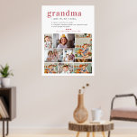 Grandma Definition | 8 Photo Personalised Poster<br><div class="desc">Modern 8 photo collage poster. Featuring a sweet definition of what a grandma is with room for custom message, names and/or year. These are Mother’s Day gifts that are perfect for any mum. A gift that she will treasure for a lifetime! Can be customised for any moniker - mama, grandma,...</div>