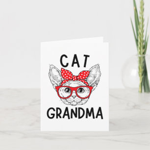 Grandma Devon Rex Cat Lovers Cat Nana Mother's Day Card