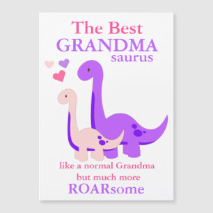 Grandma Dinosaur Mother's Day Magnetic card
