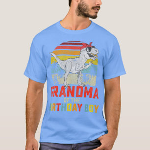 Grandma Dinosaur of the Birthday Boy Matching Fami T-Shirt