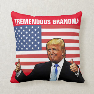 GRANDMA DONALD TRUMP PILLOW FOR TREMENDOUS GRANDMA