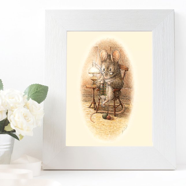 Grandma Dormouse Knitting on a Rocking Chair Poster (Creator Uploaded)