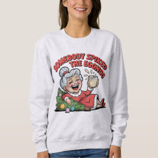 GRANDMA DRINKING EGGNOG  SWEATSHIRT