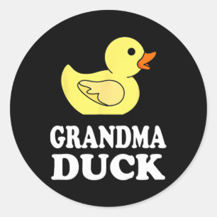 Grandma Duck Shirt Funny Mothers Day Mama Rubber D Classic Round Sticker