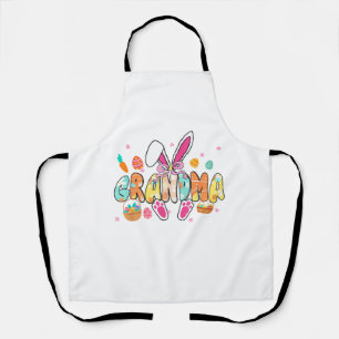 Grandma Easter Grandma Coquette Bunny Ears Eggs Ba Apron