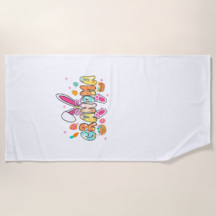 Grandma Easter Grandma Coquette Bunny Ears Eggs Ba Beach Towel