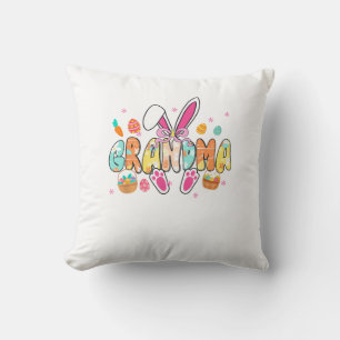 Grandma Easter Grandma Coquette Bunny Ears Eggs Ba Cushion