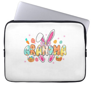 Grandma Easter Grandma Coquette Bunny Ears Eggs Ba Laptop Sleeve