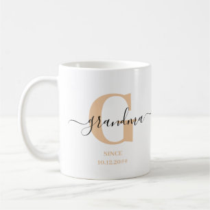 Grandma Elegant Script Monogram Coffee Mug
