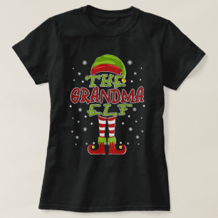Grandma Elf Family Matching Group 2021 Christmas T-Shirt