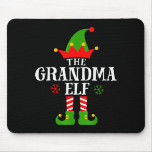 Grandma Elf Funny Matching Family Christmas Pajama Mouse Pad
